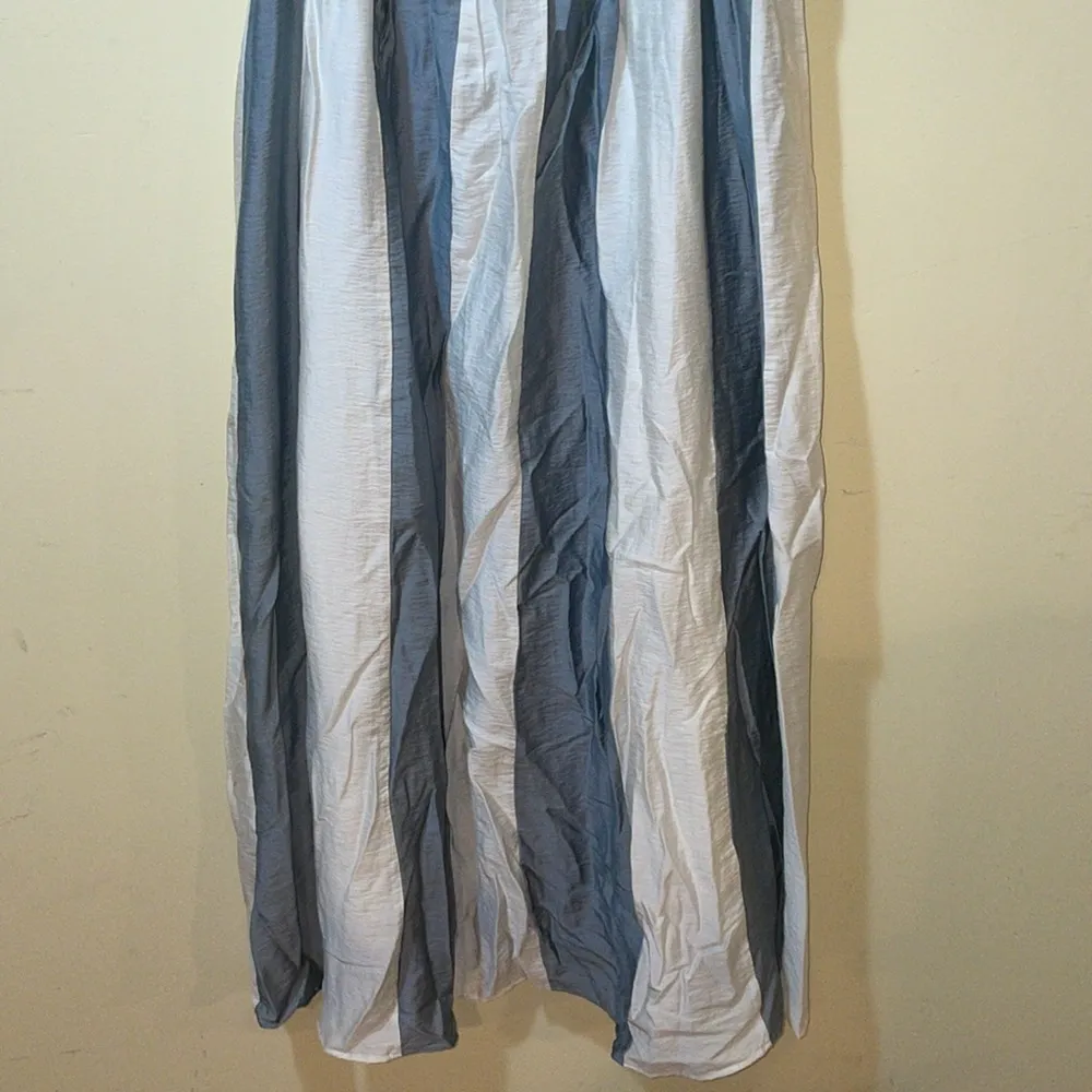 Womens New Madewell Petite Pleated Midi Dress in Stripe - Image 8