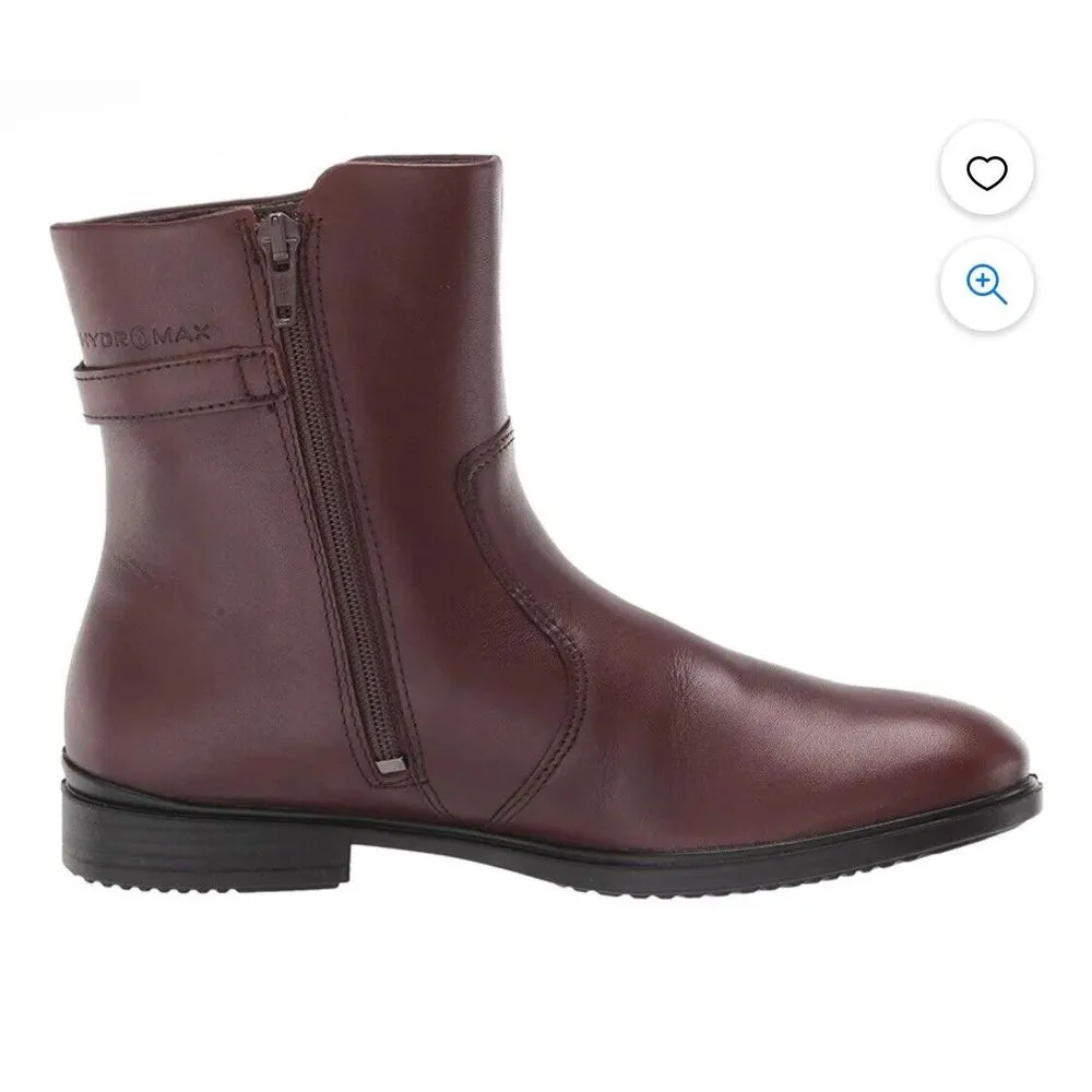 Women's ECCO Touch 15 Buckle Hydromax‎ Ankle Boot Mink Full Grain Leather 9.5 - Image 11