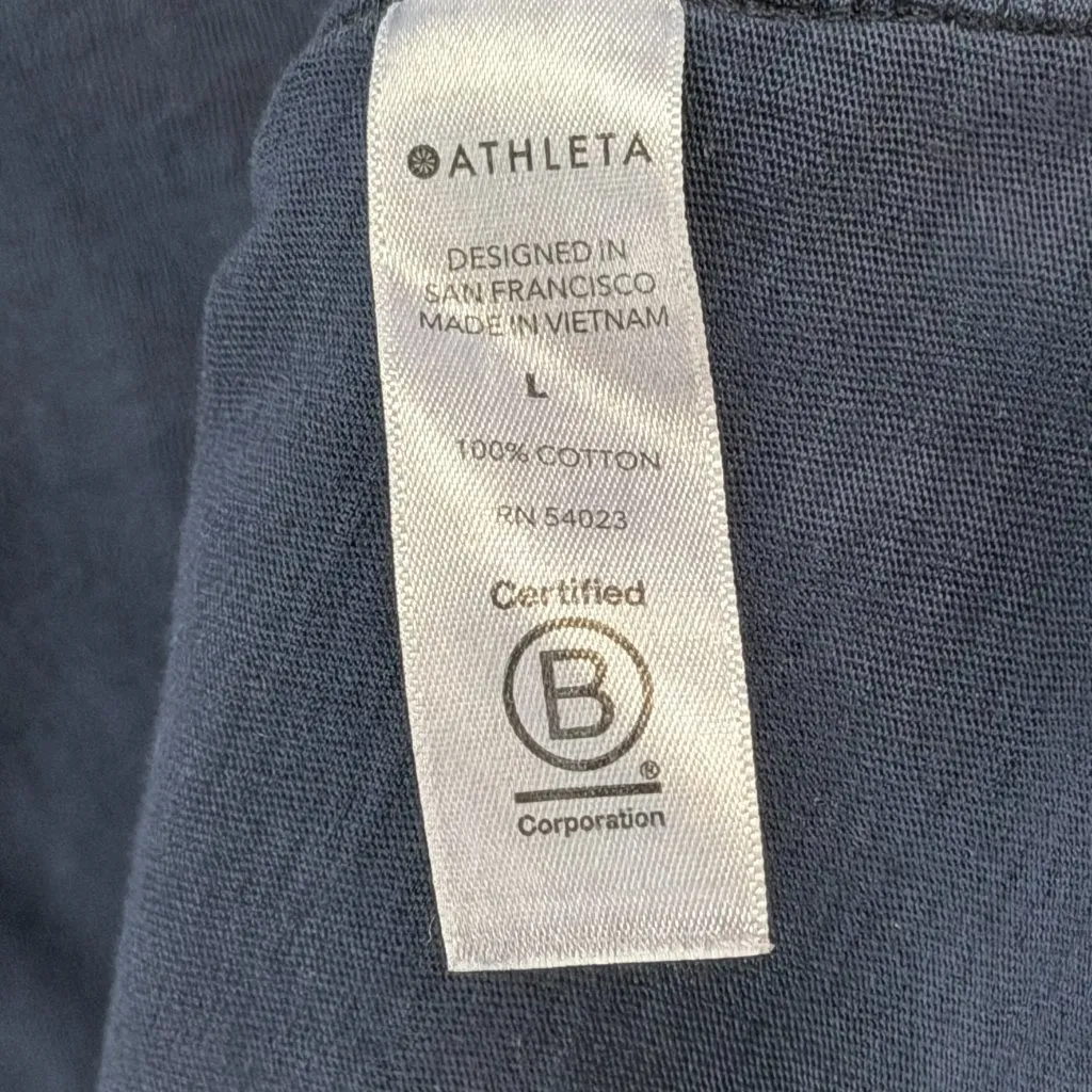 Athleta Organic Daily Tank Top Womens L Blue Soft Cotton Modern Casual Comfort - Image 12