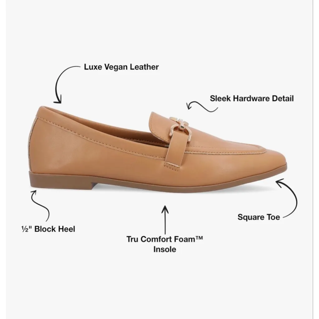 NEW Tan Journee Collection Mizza Loafer Flats 9 $85 - Image 2