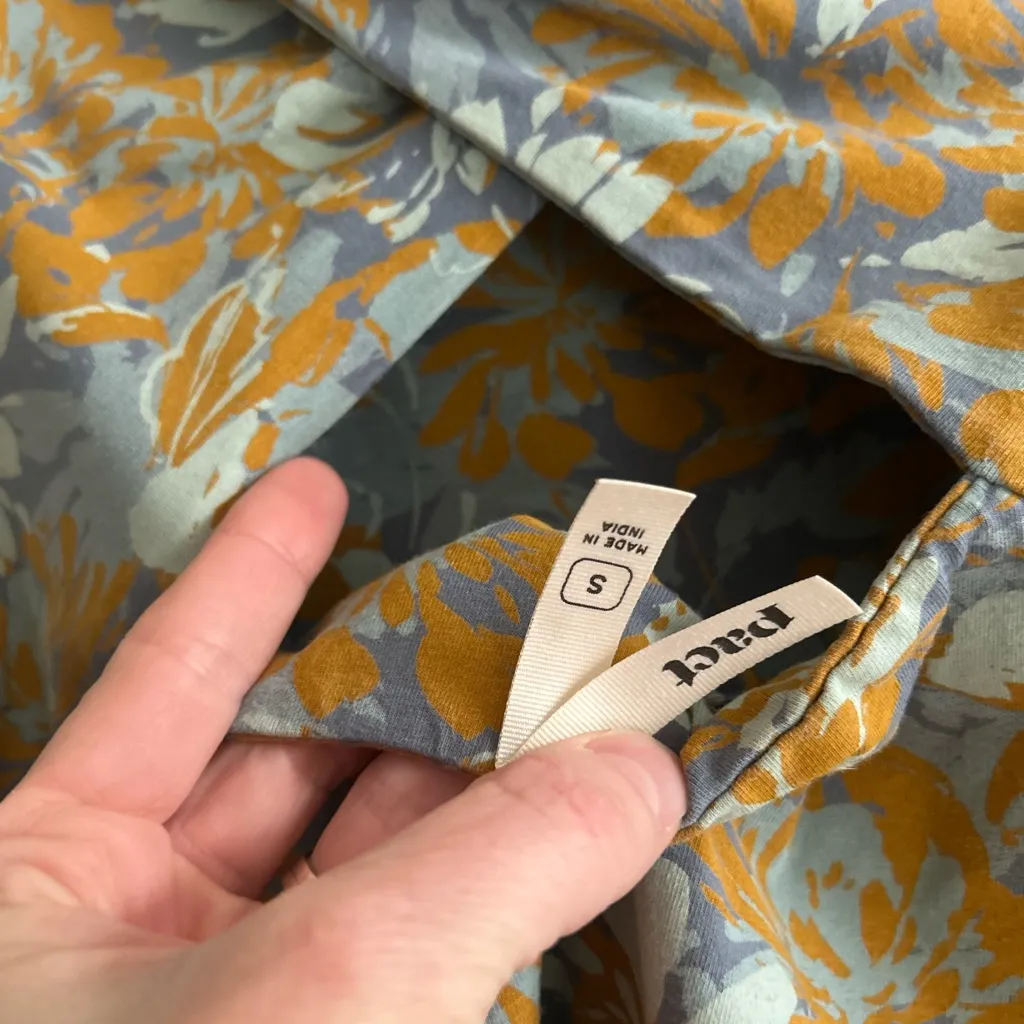 Pact Organic Cotton Brushstroke Floral Scarlett Open Back Fit & Flare Midi Dress - Image 11