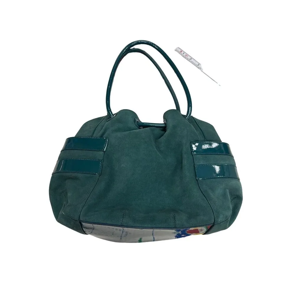 Cole Haan women’s green leather suede handbag purse medium size SKU 3557 - Image 7