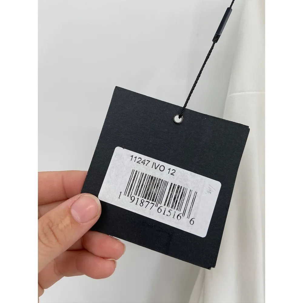 Mac Duggal 11247 Ivory One Shoulder Asymmetrical One Shoulder Kimono Dress NWT - Image 5