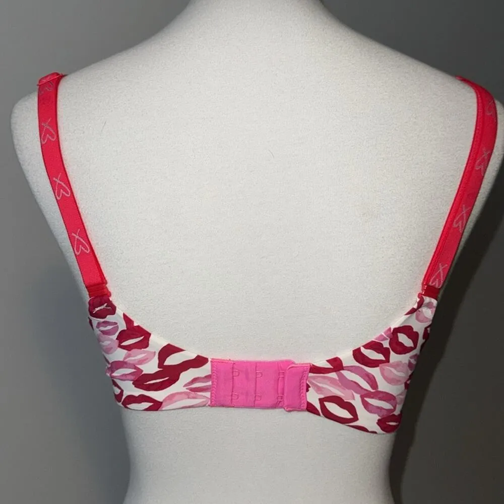 Victoria's Secret Lipstick Kiss T-Shirt Push Up Full Coverage Bra 34D - Image 5