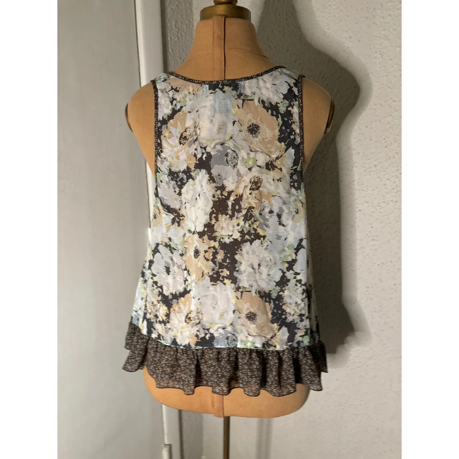 Living Doll Los Angeles Floral Prairie Top  S Coquette Girl Fairycore Festival - Image 2