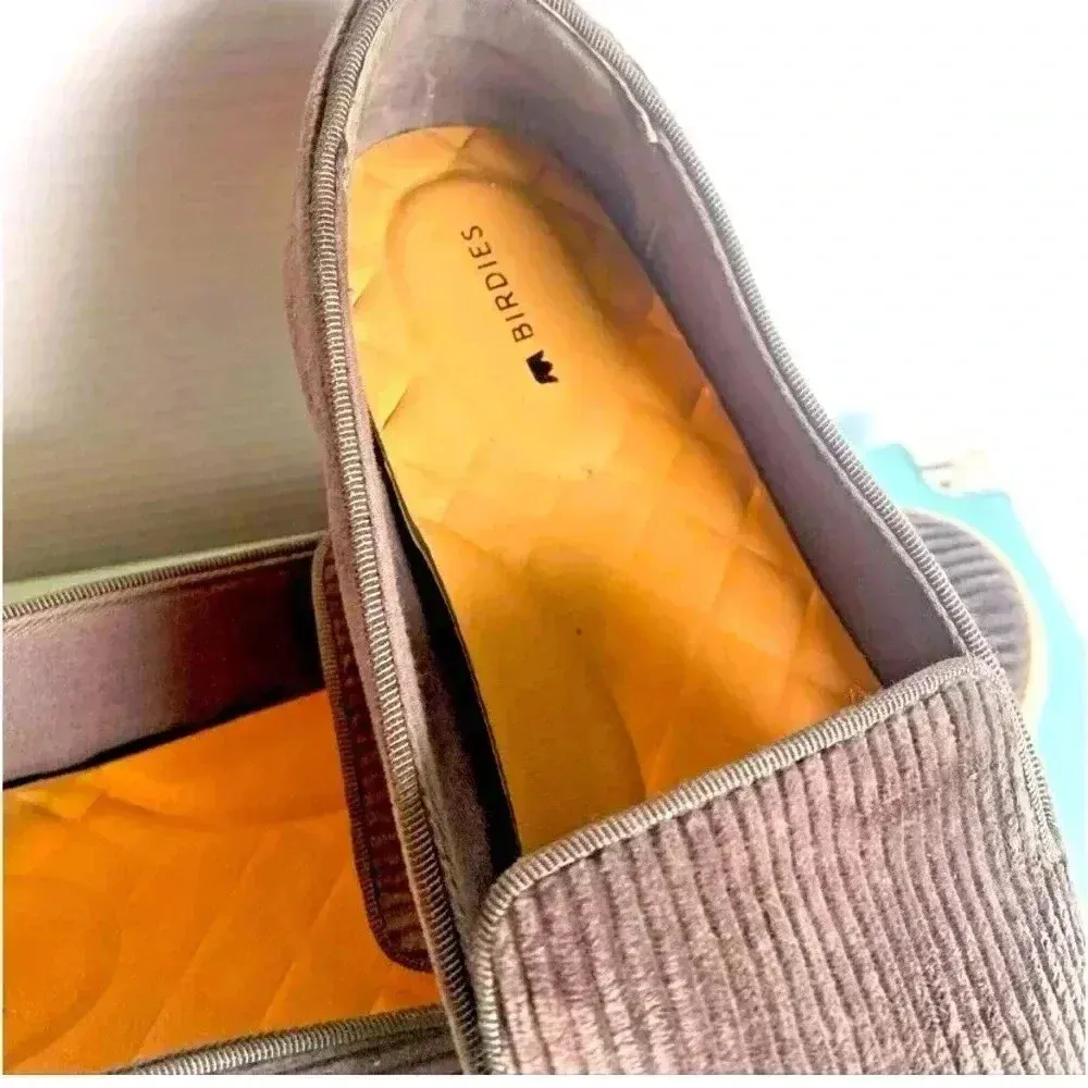 Birdies The‎ Swift Women's Size 9.5 Charcoal Gray Corduroy Slippers Shoes New - Image 8