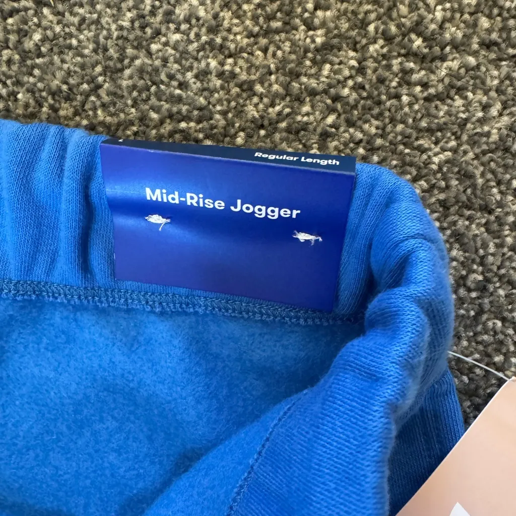 NWT! Women’s JoyLab blue loose fit mid rise sweatpants joggers Large - Image 4