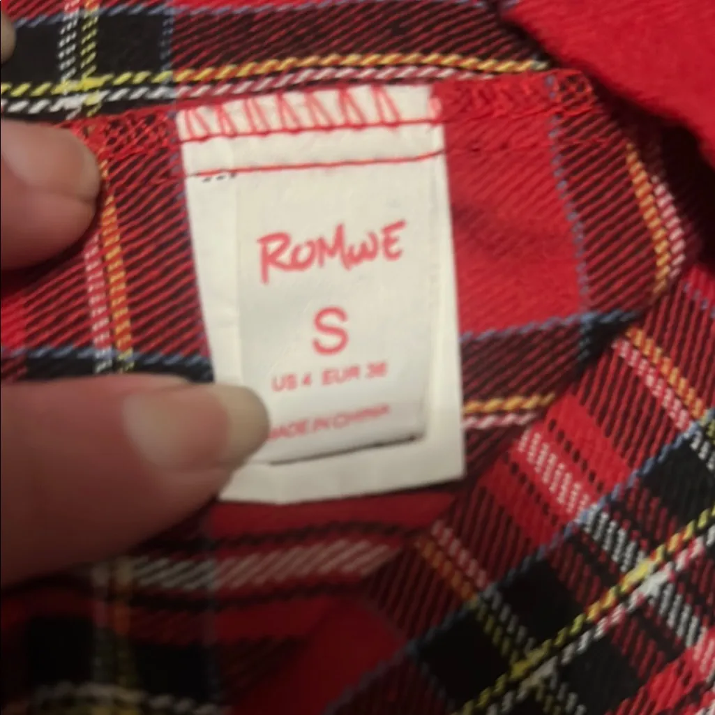 ROMWE Red and Black Mini Spaghetti Strap dress - Image 2