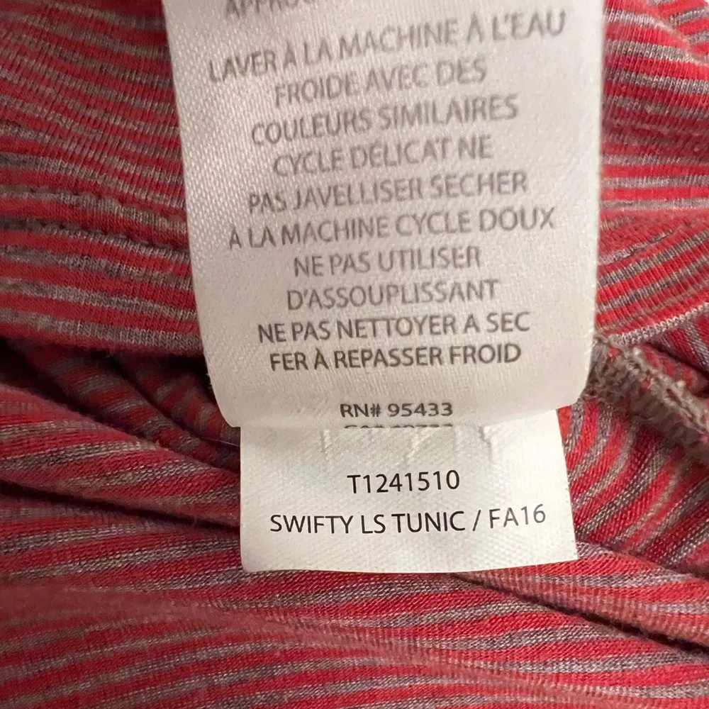 Toad & Co Swifty LC Tunic Dress Pockets pink stripe print L - Image 6