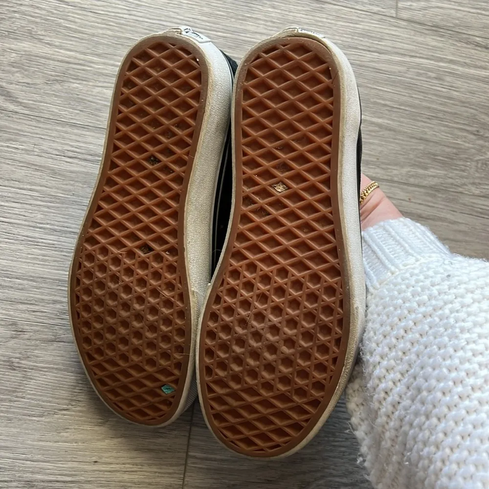 Cheetah Print Stripe Black and White Vans Size 5 - Image 6