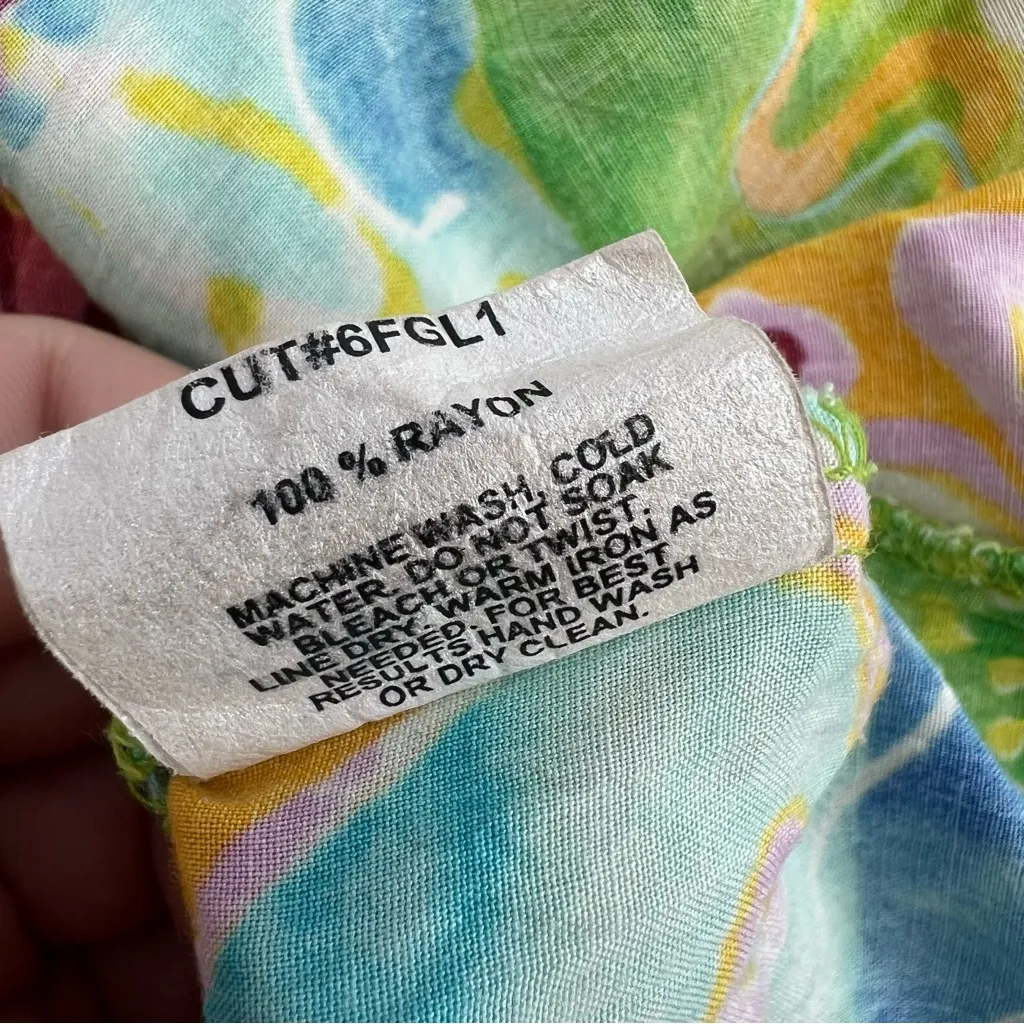 JAMS WORLD Hattie V Neck Dress Creatures of the Sea Hawaiian Fish Vintage Large - Image 4