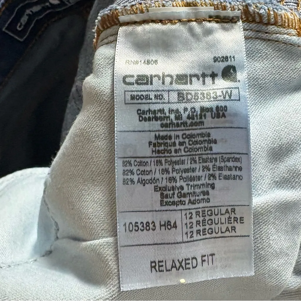 Carhartt Rugged Flex Relaxed Fit‎ Jeans Size 12 - Image 8