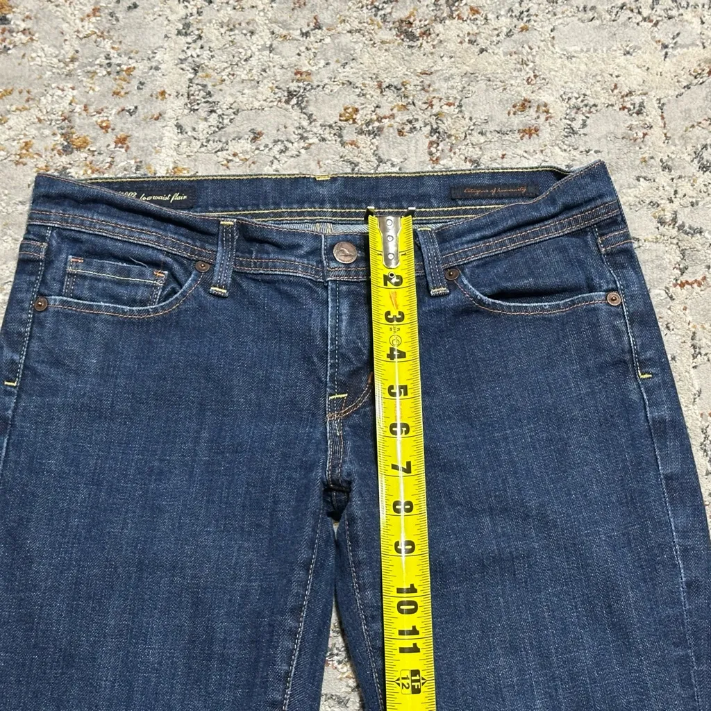 CITIZENS OF HUMANITY flare stretch jeans size 29 dark wash low rise Y2K - Image 8