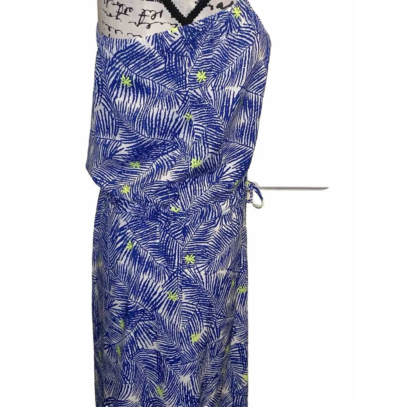 Vineyard Vines Martha’s Palm Print Ruffle Strapless Maxi Dress Sz Sm Resort EUC - Image 12