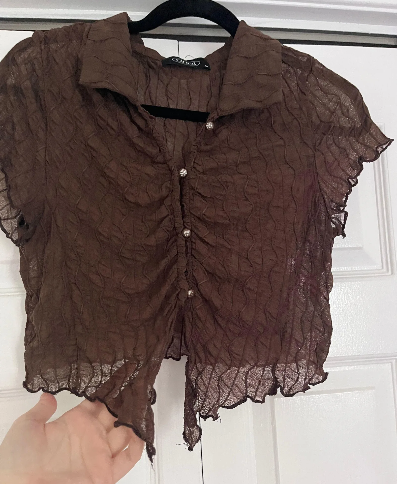 Cider Brown Mesh Top - Image 6