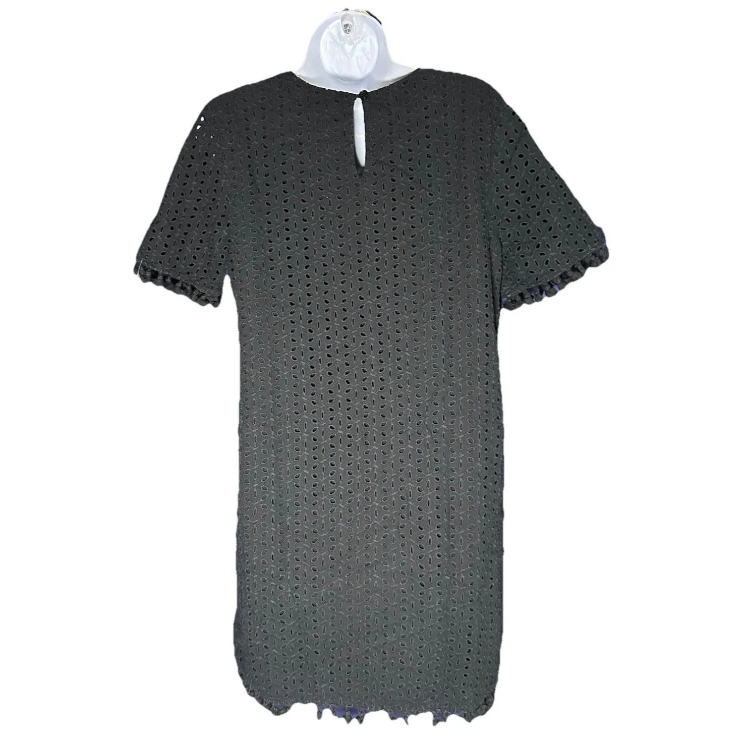 Lark & Ro Half Sleeve Lace Crewneck Sheath Dress Size L Black Size L - Image 2