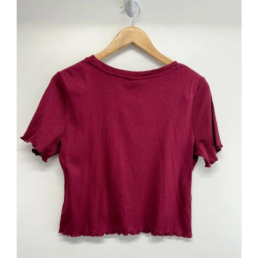 Aretha Crop Tee Size Large Franklin The Queen Of Soul Live In Vegas Juniors NEW Red - Image 6