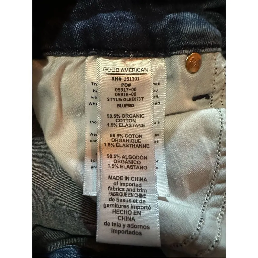 Good American Good Legs High Rise Skinny Stretch Raw Hem Jean Sz 29 - Image 10