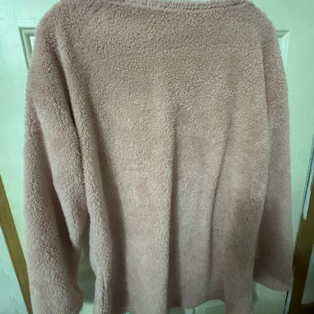 Soft Blush teddy Sweater Pink Size 1X - Image 3