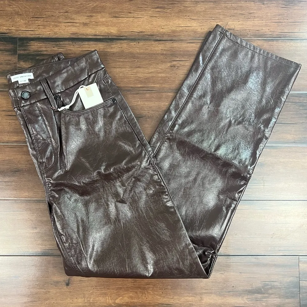 NWT - Good American Faux Leather Pants - Image 3