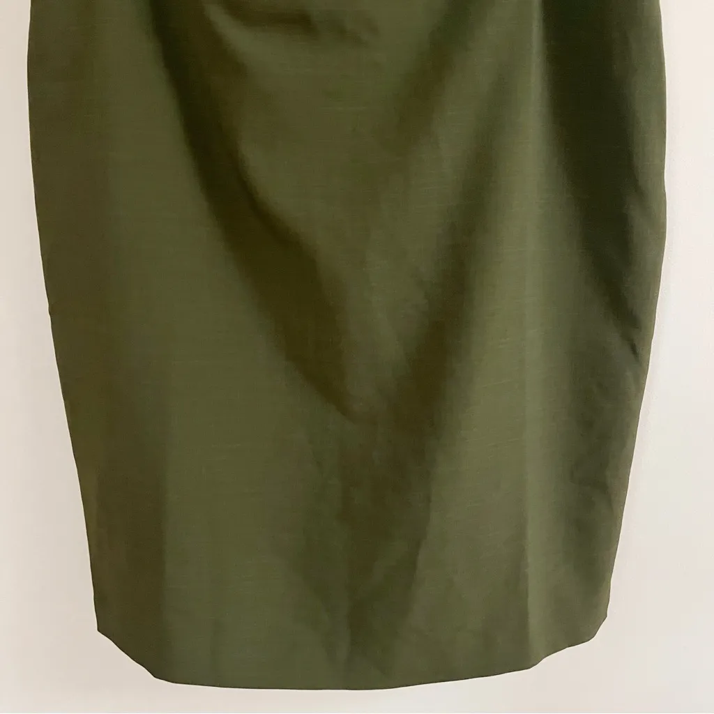 Black Label By Evan-Picone Hunter Green Pencil Skirt NEW Belt Size 16 - Image 3