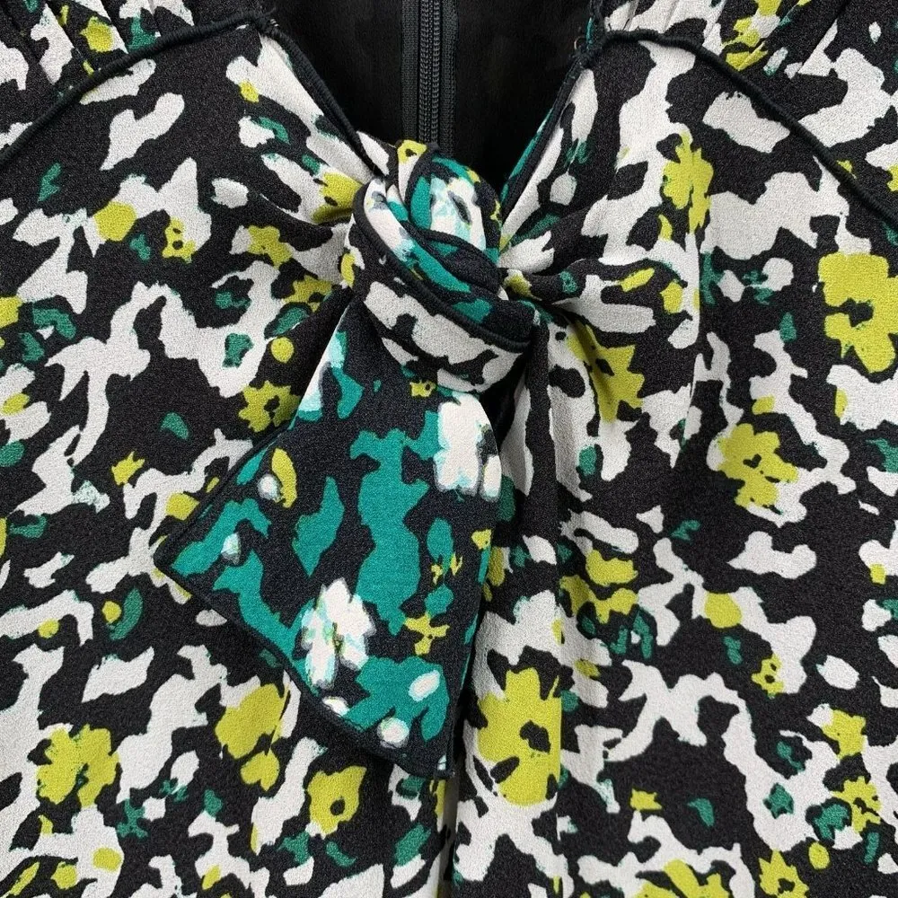 Proenza Schouler Multicolor FLORAL KNOT Crepe Dress Size 2 - Image 8