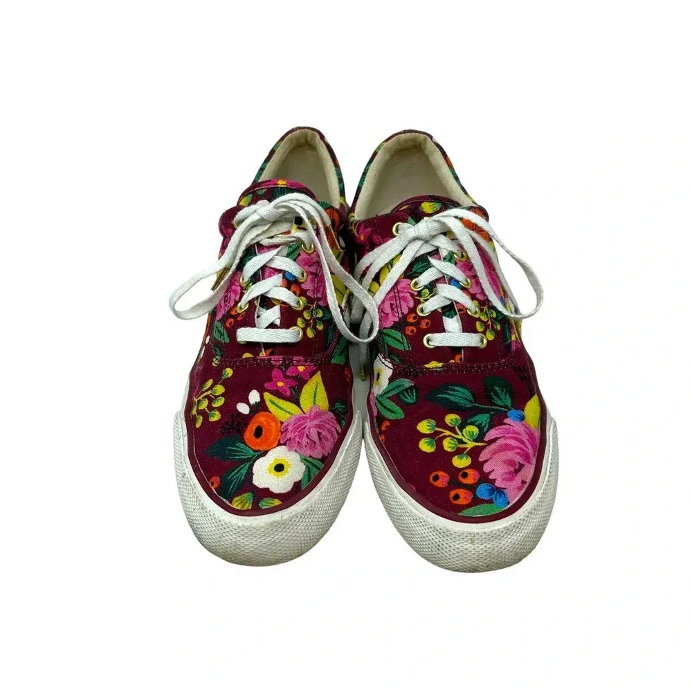 Keds x Rifle‎ Paper Co. Anchor Vintage Blossoms in Burgundy Size 6 - Image 2