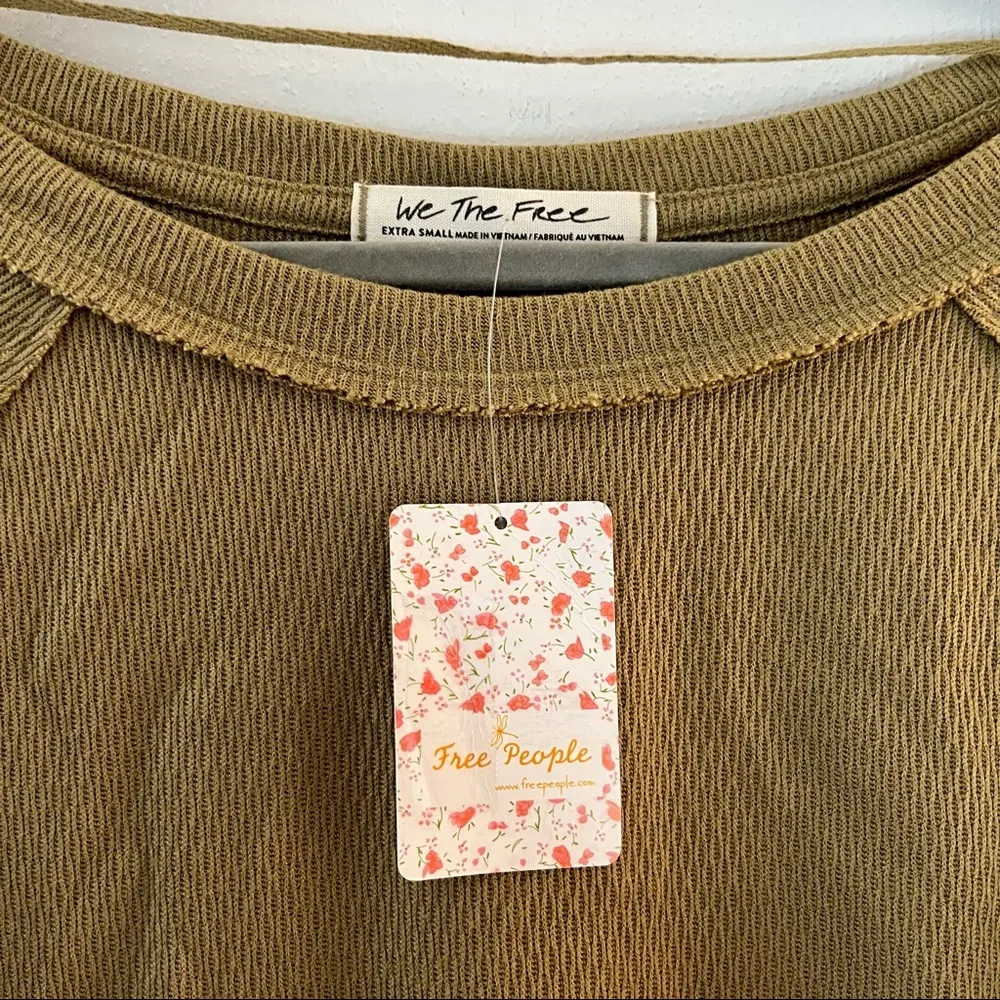 Free People We The Free Snowy Thermal Tunic in Sunstone Sz XS NWT - Image 5