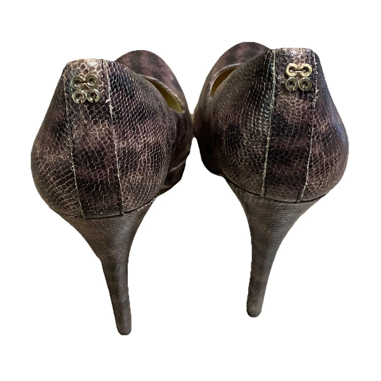 Coach Brown Snakeskin High Heel Stiletto Shoes Womens Size 7B - Image 6
