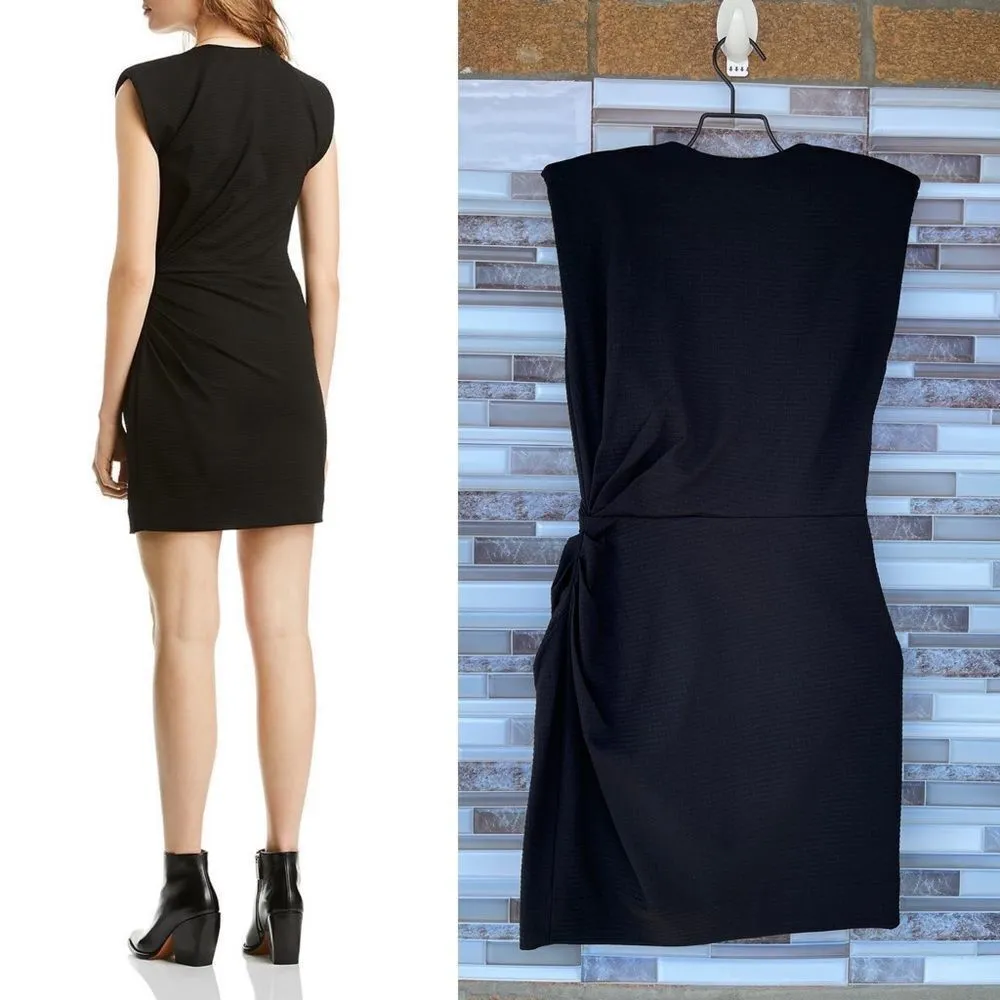 LINI Womens Ella Woven Pleated Sheath Dress Black XS Black - Image 5