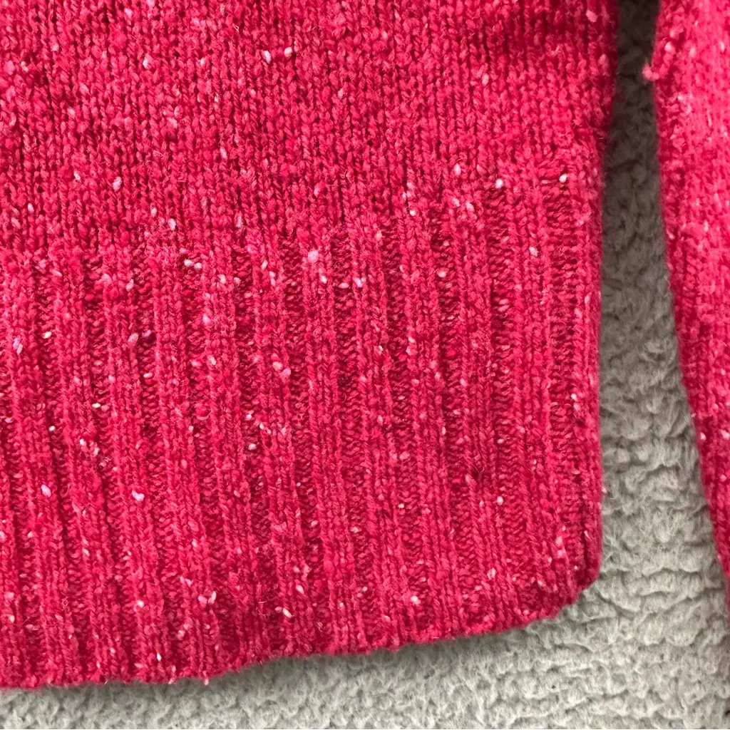 Y2K Express‎ Lambs Wool Long Sleeve Knit Sweater Preppy Cropped Retro Women's M - Image 2