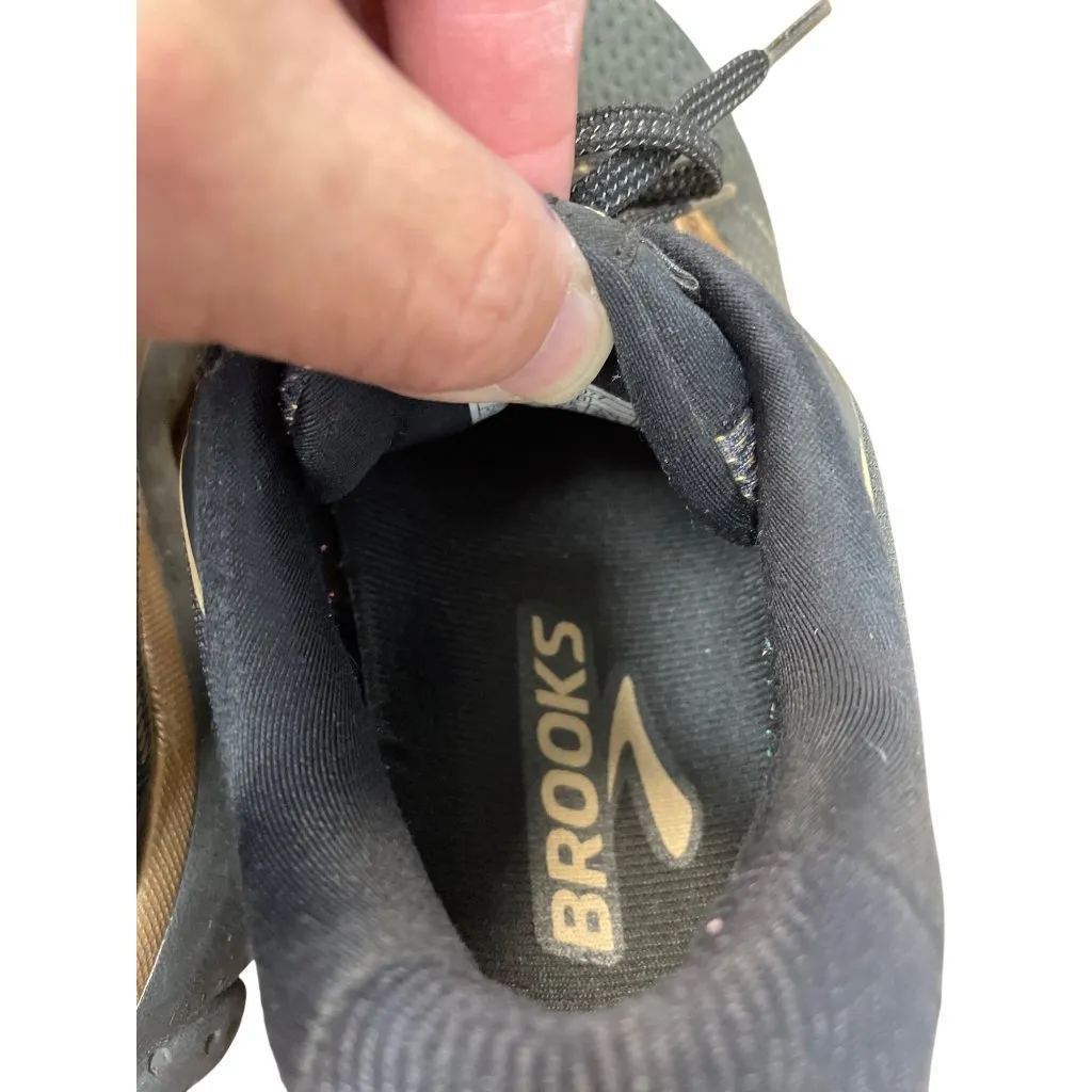 Brooks Ghost 12 Womens Black Gold Running Shoes Sneakers Size 8.5B SKU 9364 - Image 8