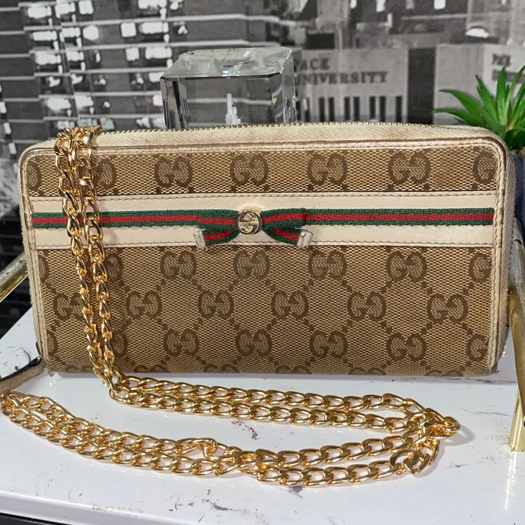 Authentic Gucci Sherry Line Zippy Wallet - Image 2