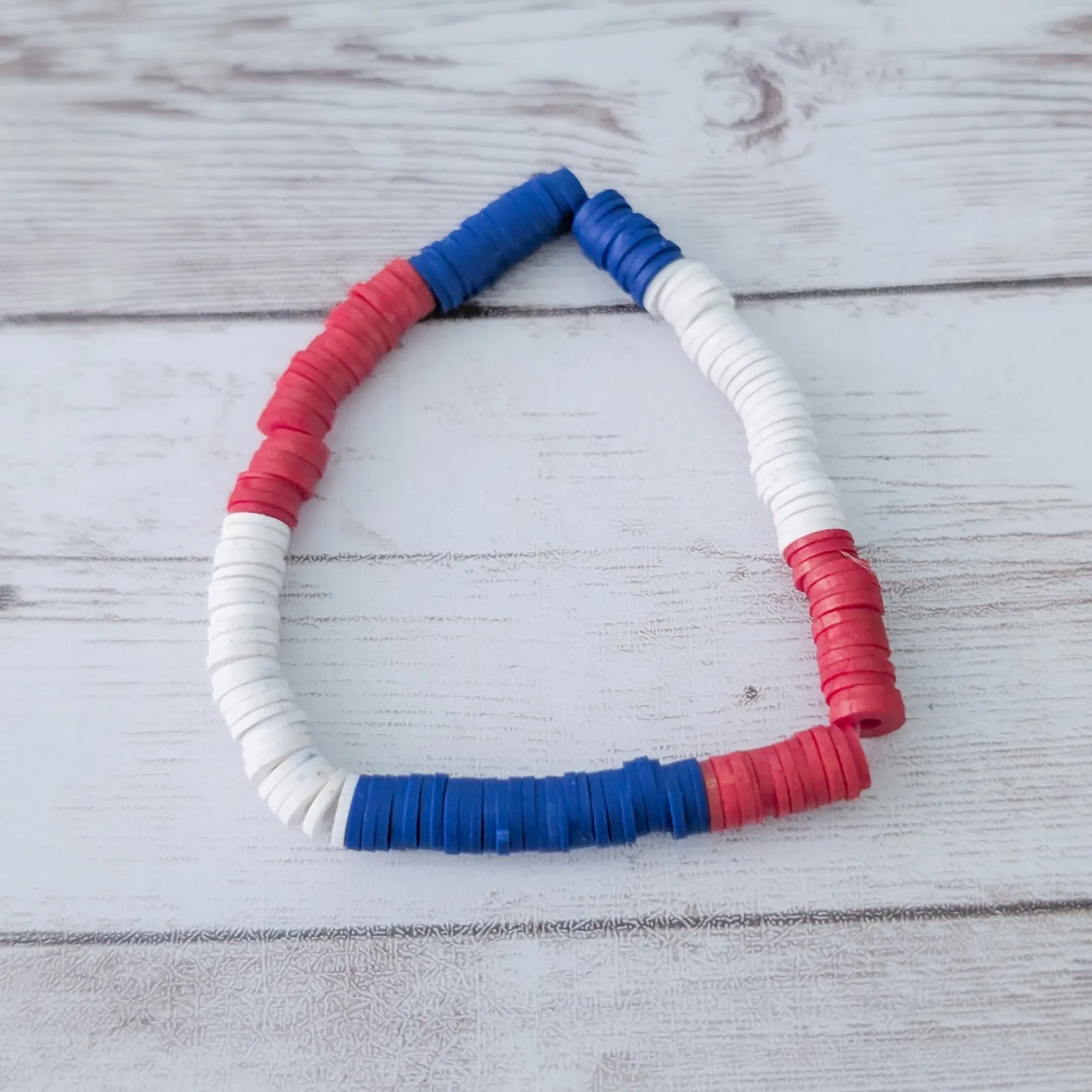 Red, White, Blue Stretch Bracelet - Image 5