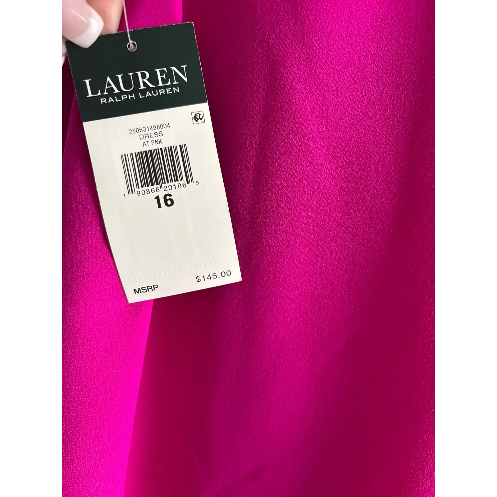 Lauren Ralph Lauren Fuchsia Sleeveless Dress – Size 16 – NWT – MSRP $145 - Image 4