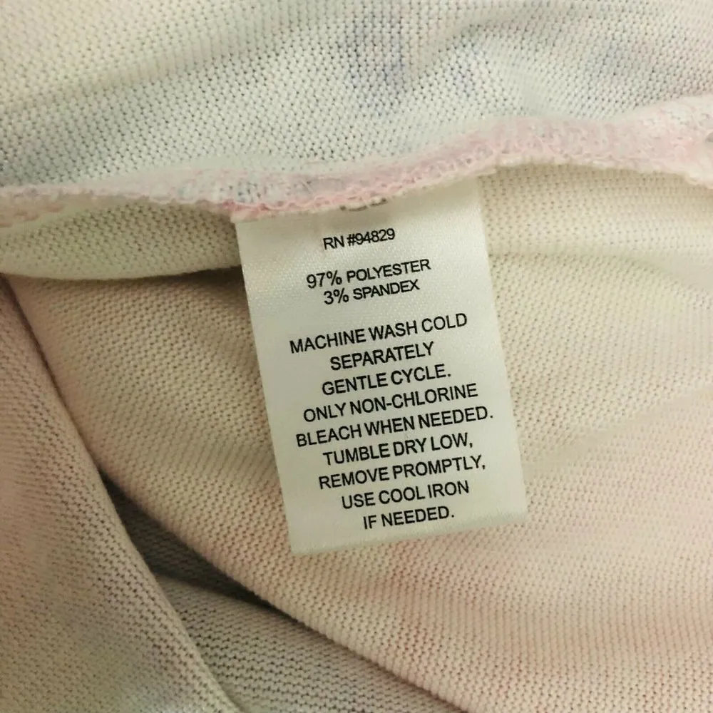 Derek Heart Womens Hoodie Pullover Soft Long Sleeve Tie Dye Pastel Pink Blue M - Image 4