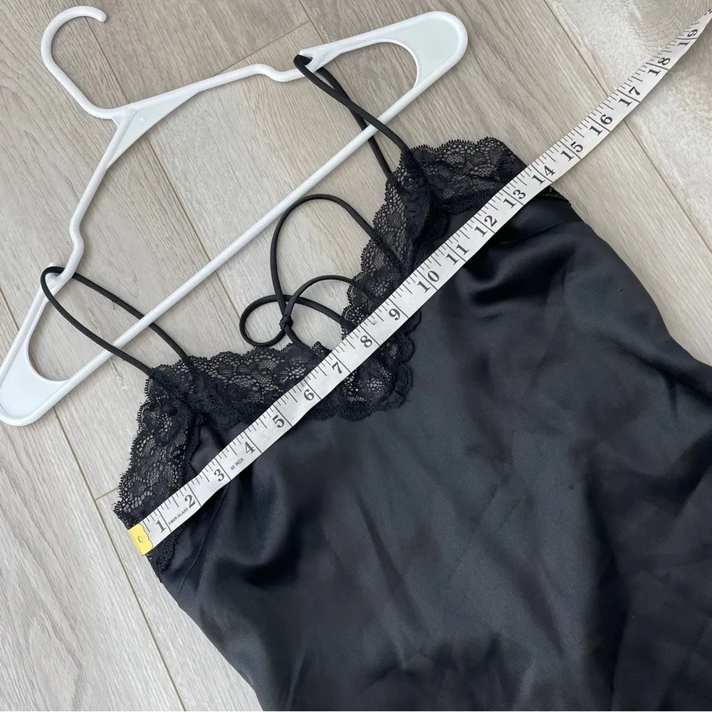 Bershka Lace Slip Mini Dress womens Black (small) party going out sexy lingerie - Image 3