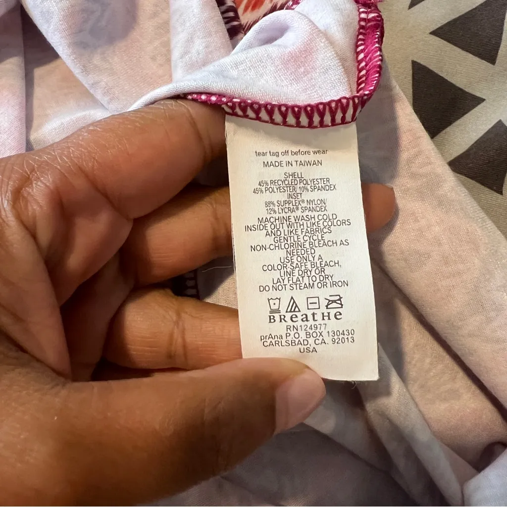 Prana Breathe Soft Stretch Empire Waist Chevron‎ Sweetheart Midi Dress Size S - Image 11