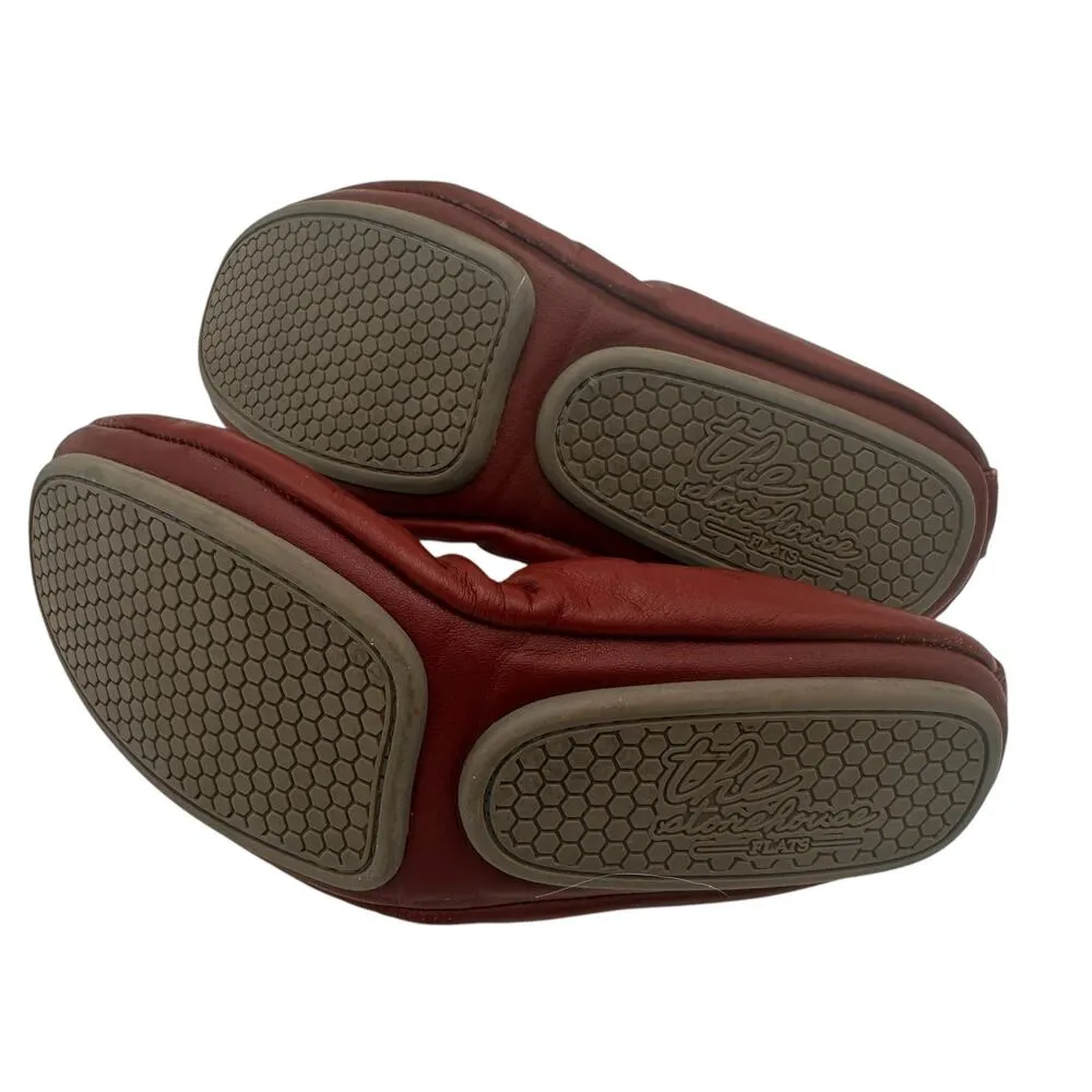 The Storehouse Flats Deep Red Leather Ballet Flats Size 7 - Image 6