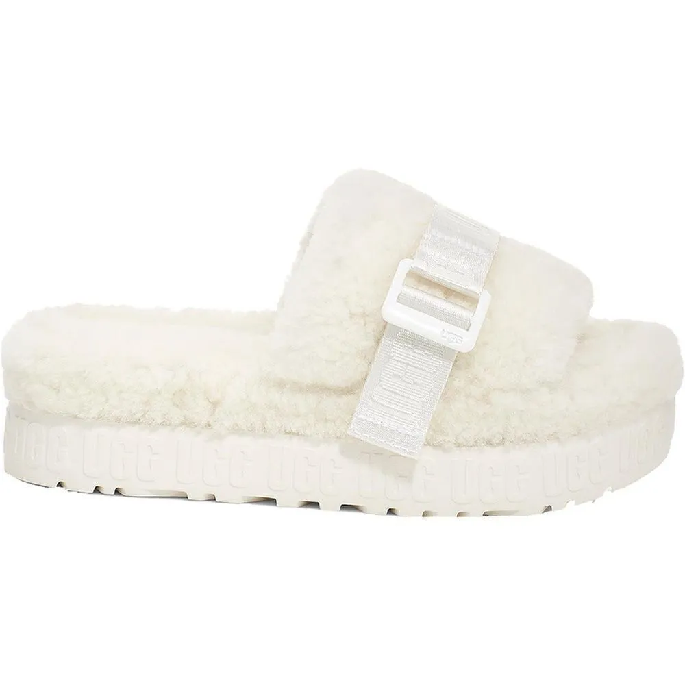 UGG Fluffita White Sheepskin Fluffy Sandals - Image 2