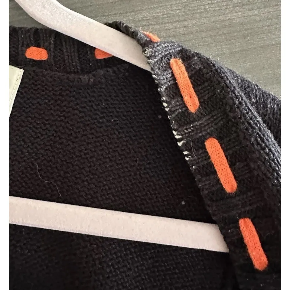 Vintage Mandalay Bay Halloween Sweater Vest Womens XL Black Cotton Blend Pumpkin - Image 6