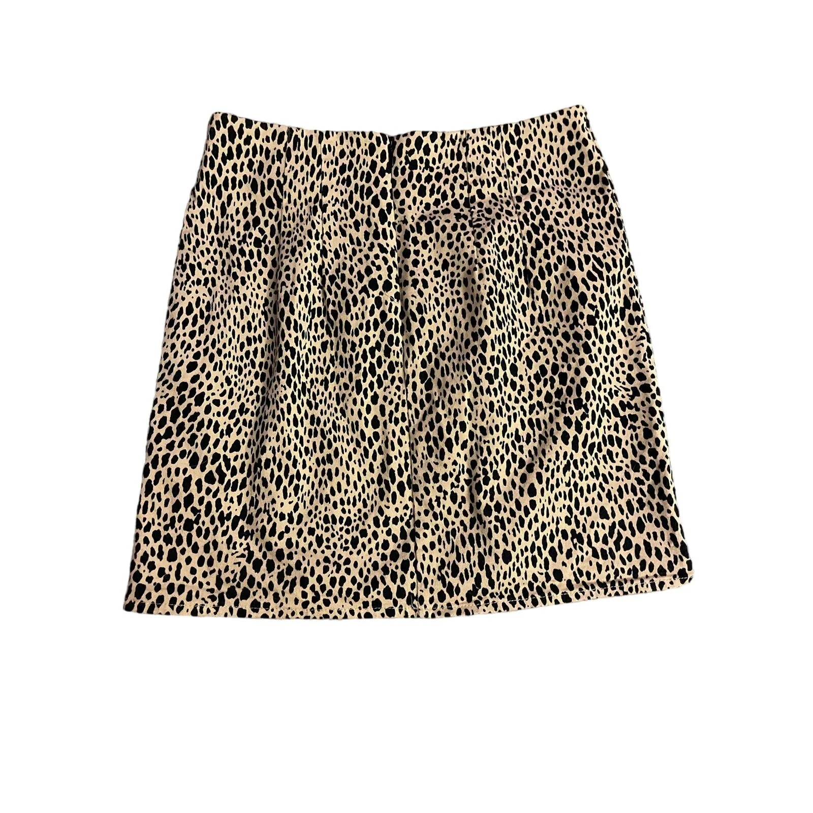 Brandy Melville Skirt Cheetah Print Knee Length Mini Zip Up Back Size Small‎ - Image 6