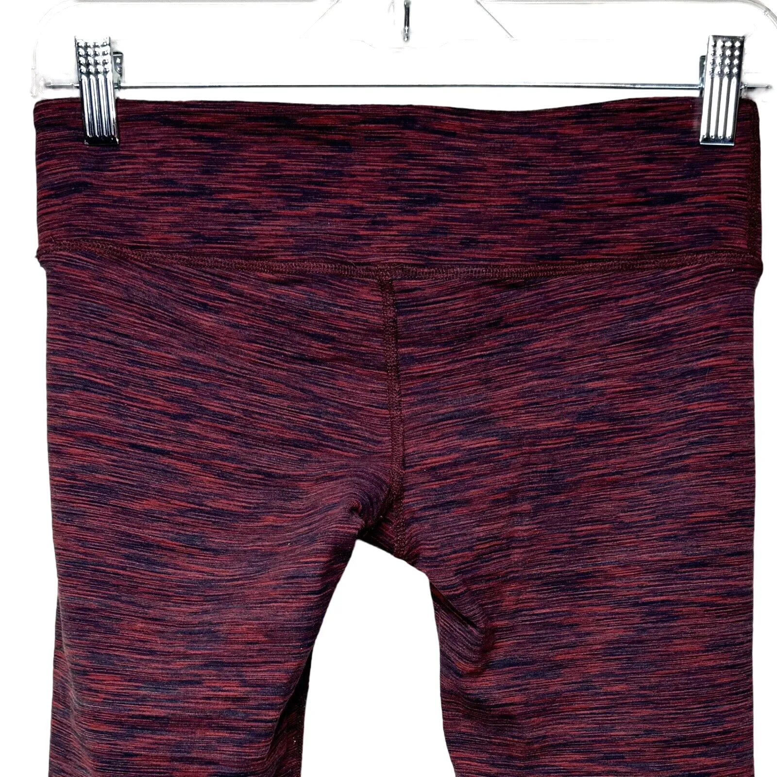 Alo Yoga Pant Women Small‎ Pink Gray Marled Cropped Leggings Workout Athleisure - Image 4