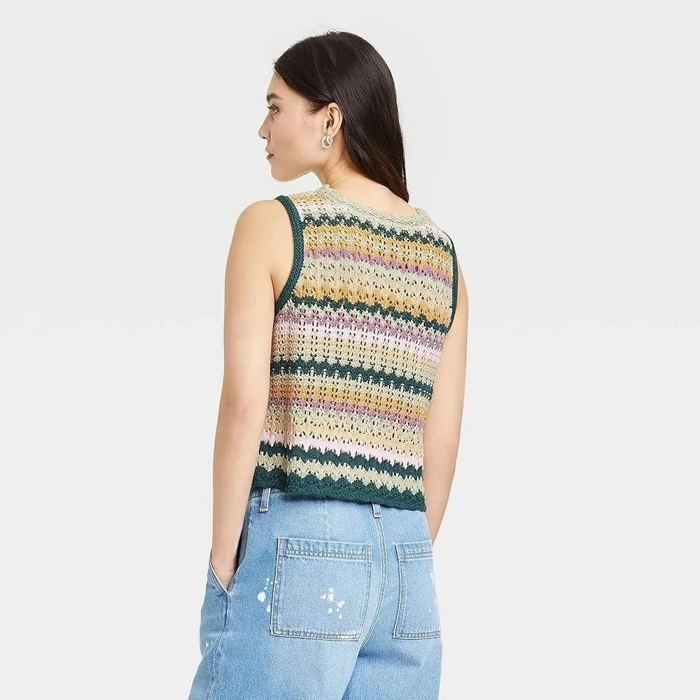 ✨Universal Thread Women's Openwork Sz Large Sweater Tank✨ - Image 2