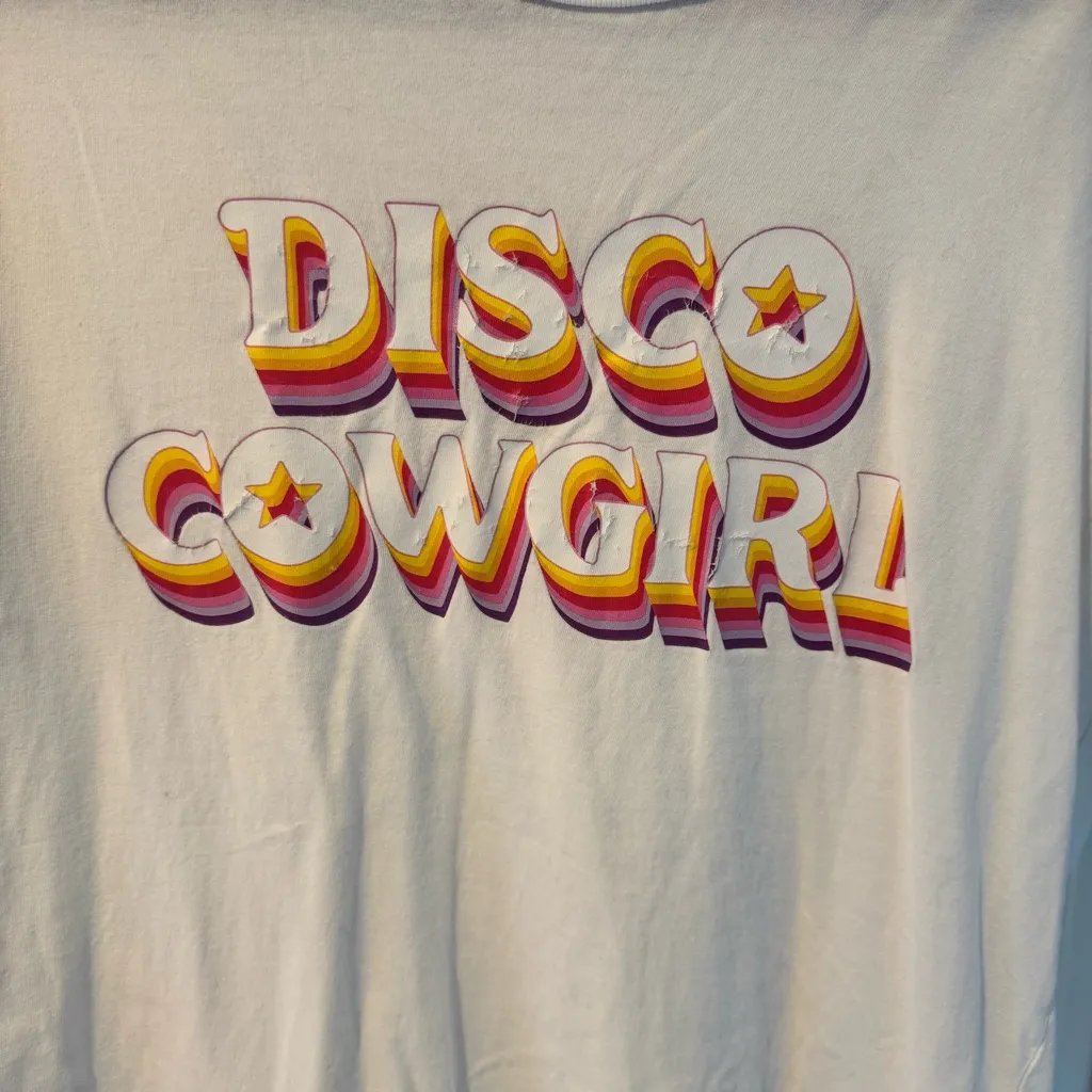 White Disco Cowgirl T - Image 3