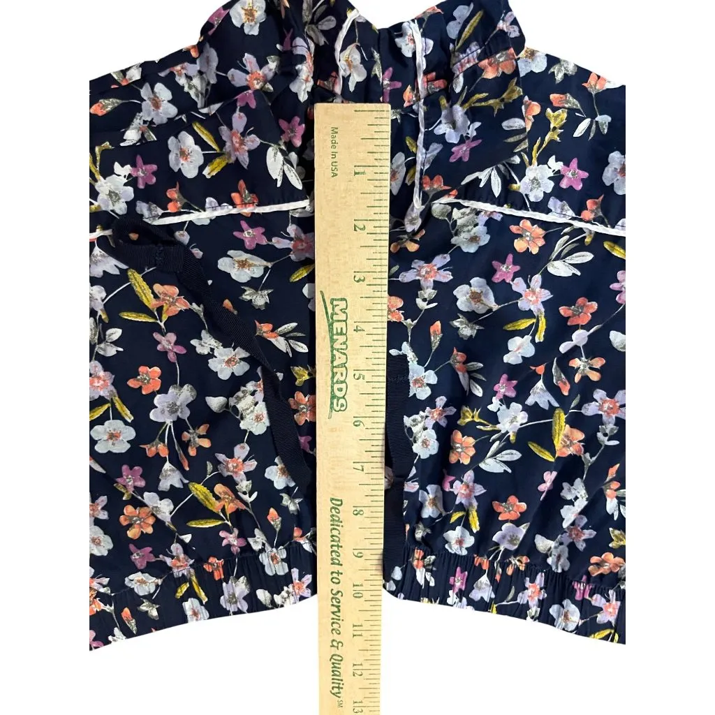 Victorias Secret Pajama Shorts Set Womens S Blue Floral Cotton Blend Used - Image 14