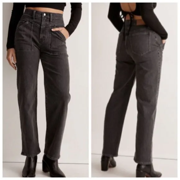 The Perfect Vintage Wide Leg Jean Windhaven Wash Black - Image 2