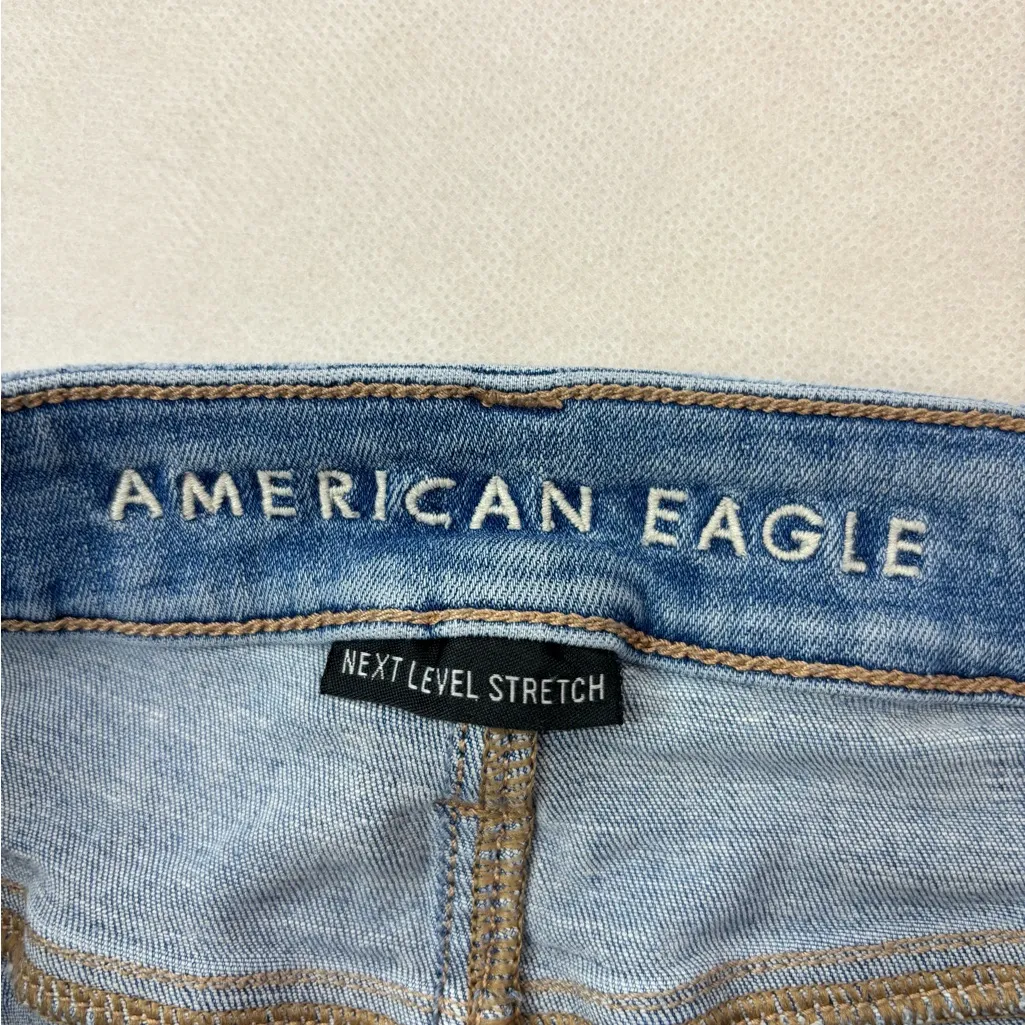American Eagle 4 Embroidered Distressed Denim Jeans Shorts - Image 9