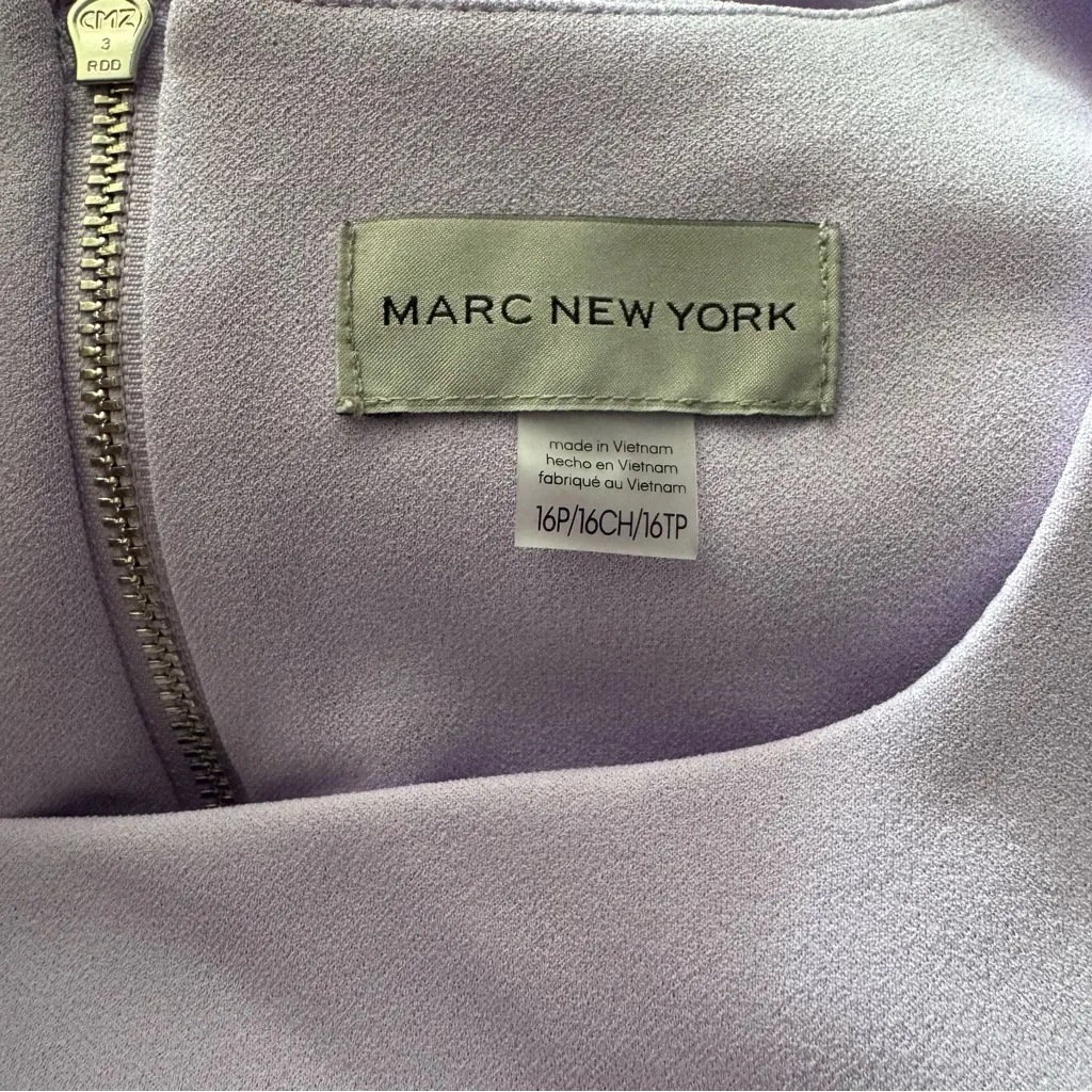 Marc New York Womens Short Sleeve Midi Sheath Dress Opal Purple 16 16P NWOT - Image 5