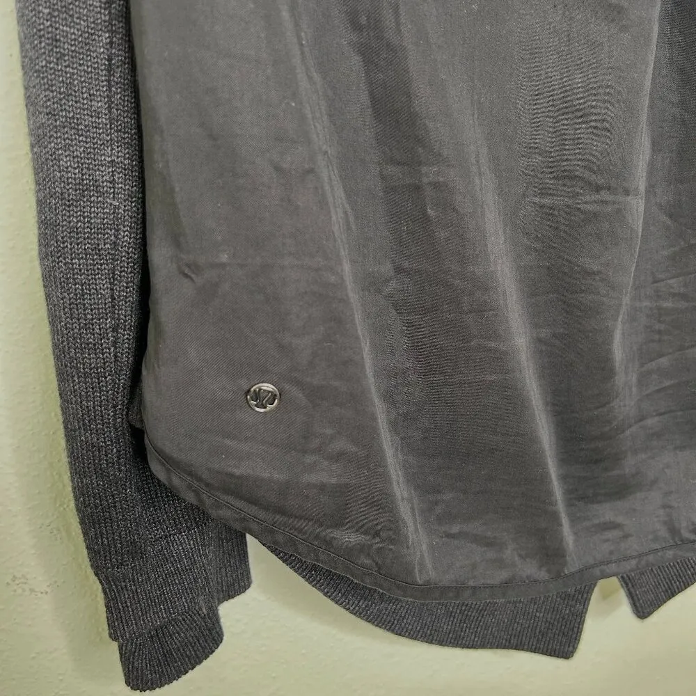 Lululemon Cardi In The Front Heathered Black / Black Size M - Image 8